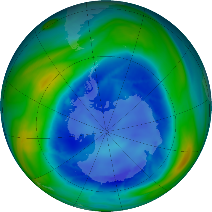 Antarctic ozone map for 23 August 2006